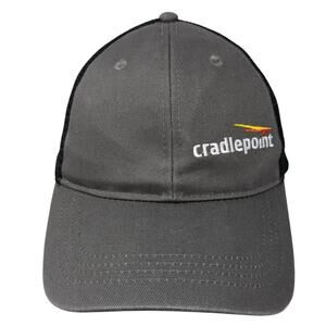 Cradlepoint Snapback Trucker Hat Gray One Size Adjustable Mesh Back Embroidered